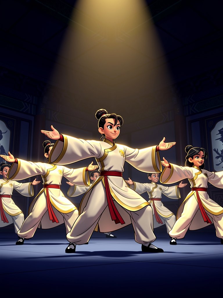 Taiji at Wushu Unlimited, animated illustration