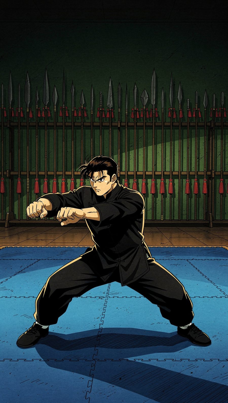 Adult Wushu at Wushu Unlimited, anime illustration