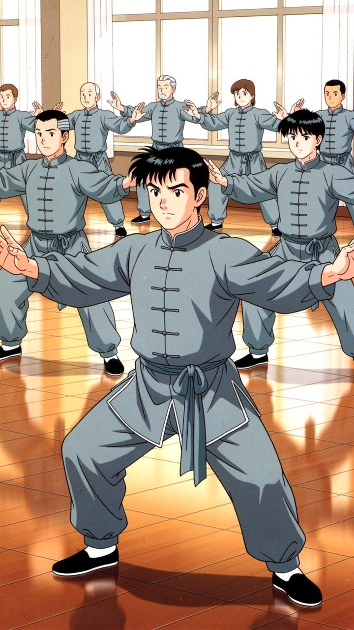 Taiji at Wushu Unlimited, anime illustration