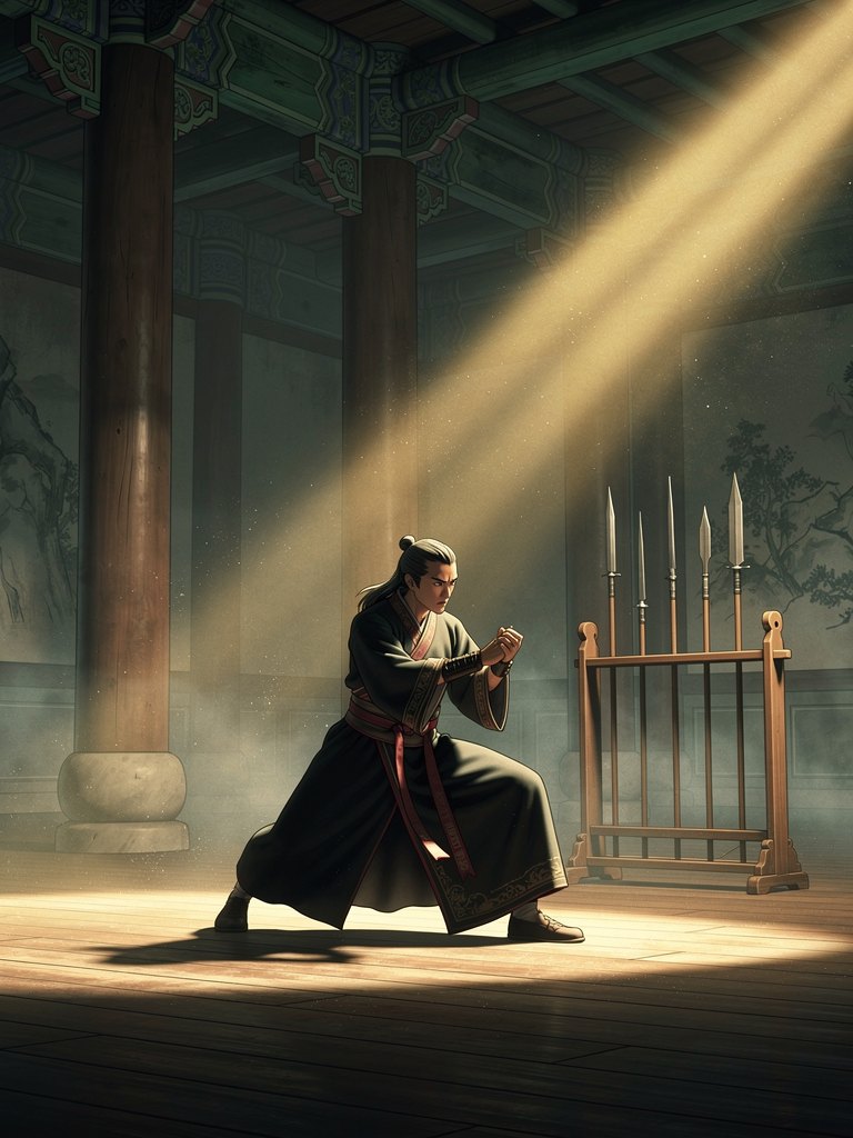 Adult Wushu at Wushu Unlimited, animated illustration