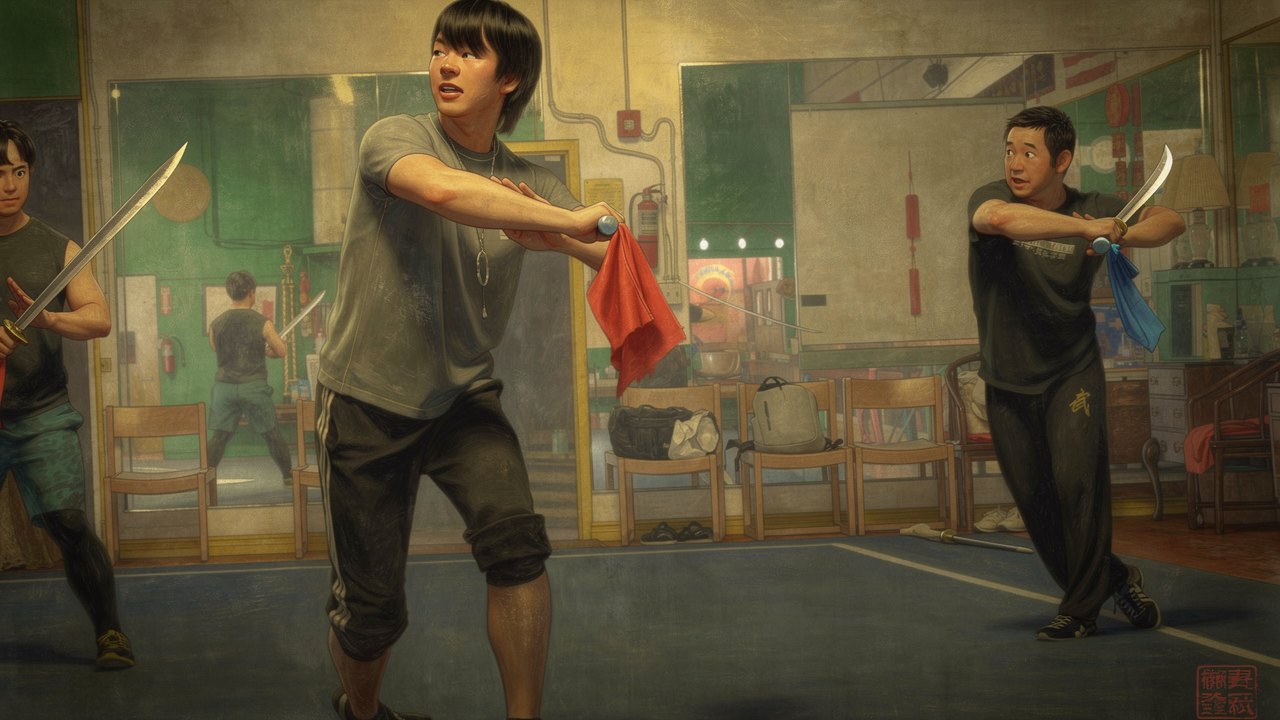 Adult Wushu at Wushu Unlimited, animated illustration